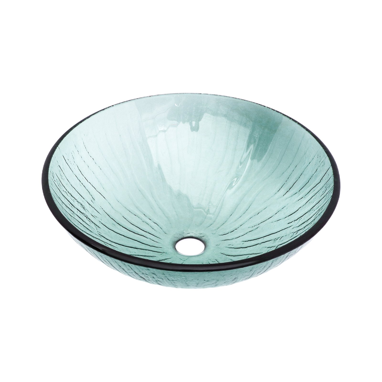 Vessel Sink With Trim, Round Bowl, Pop Up Drain (No Faucet) - Green - Image 6