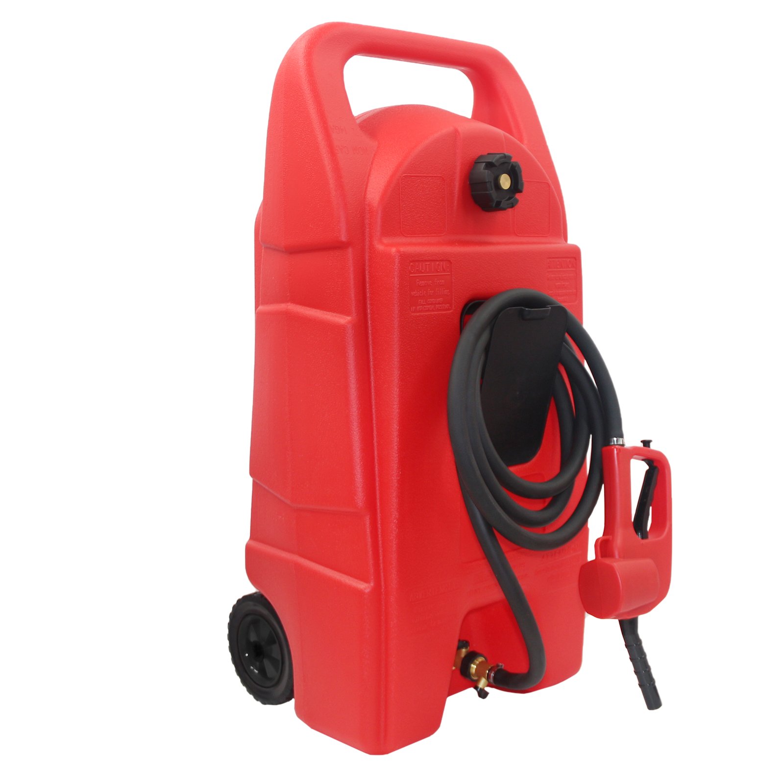 25 Gallon Gas Caddy With Wheels Fuel Transfer Tank Gasoline Diesel Can Fuel Storage Tank For Automobiles ATV Car Mowers Tractors Boat Motorcycle - Red - Image 8