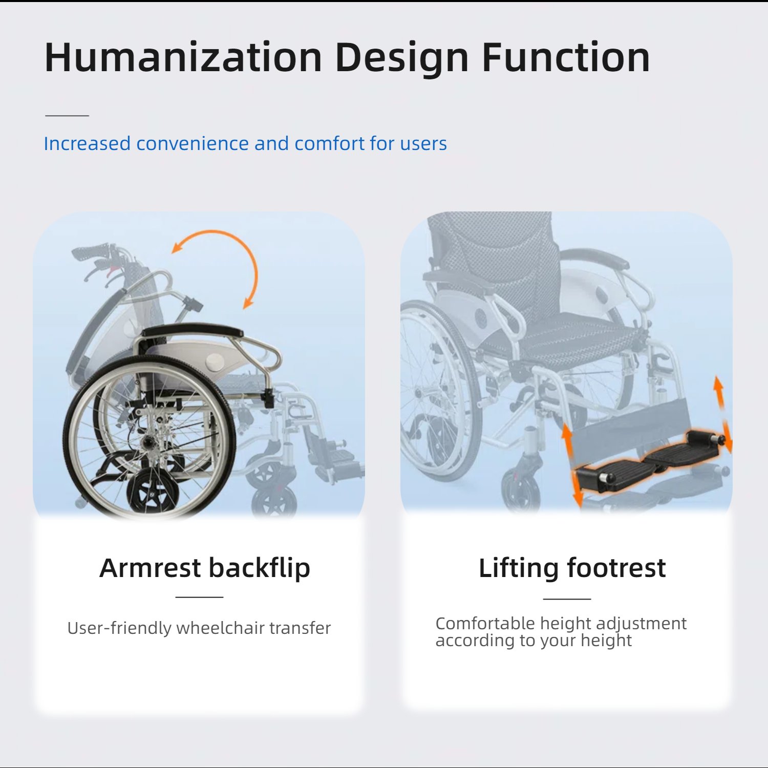 Innovative 6 Wheel Transport Wheelchair Lightweight Foldable Design With Dual Brakes Breathable Seat Anti Backflip Safety Perfect - Black / Silver - Image 7