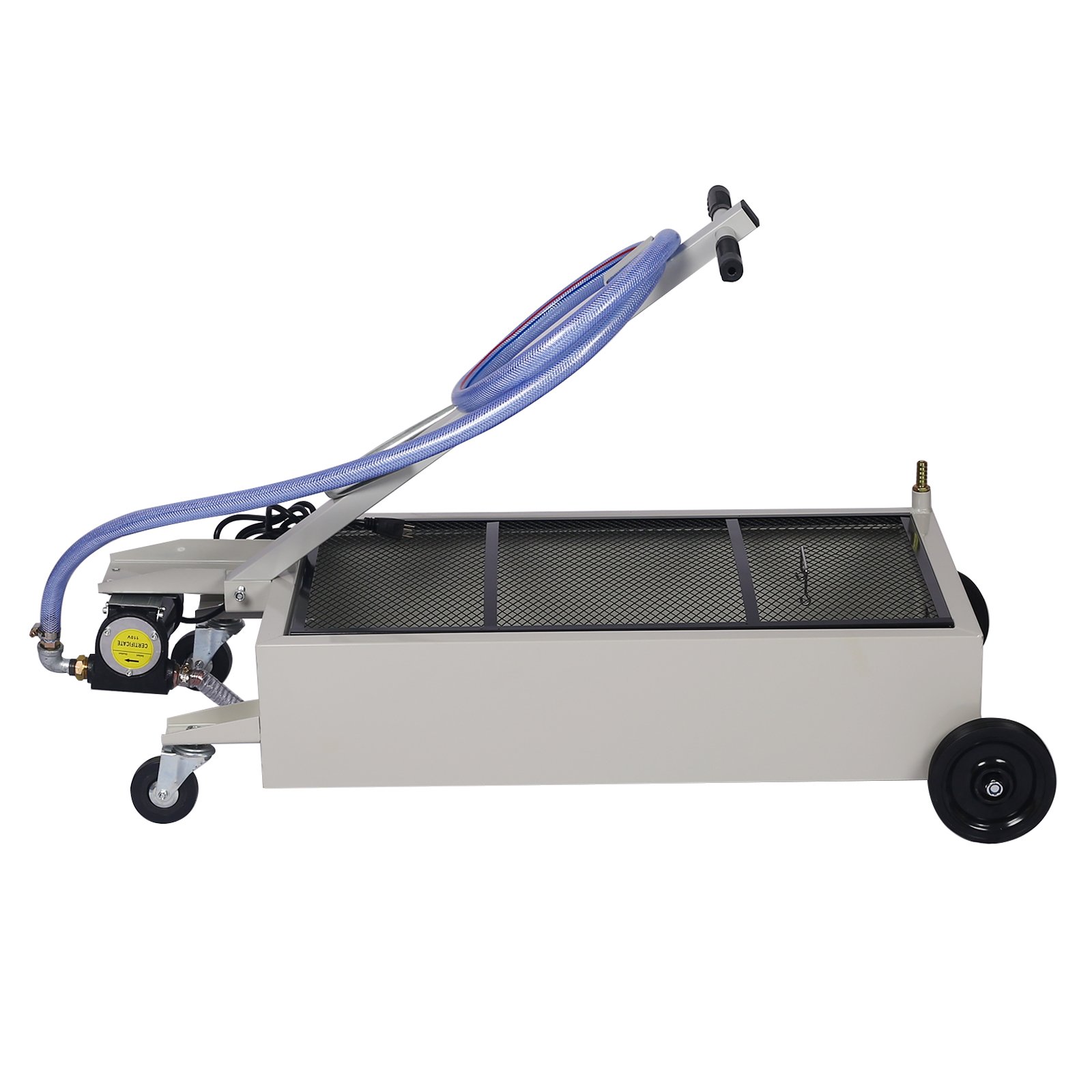 High Impact Polypropylene 20 Gallon Low Profile Oil Drain With Pump Steel - Gray - Image 10
