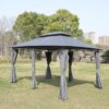 13 0 Ft Outdoor Patio Gazebo Canopy Tent With Ventilated Double Roof And Side Wall (Detachable Curtain Included On All Sides) Suitable For Lawn Garden Backyard And Deck - Gray - Image 8