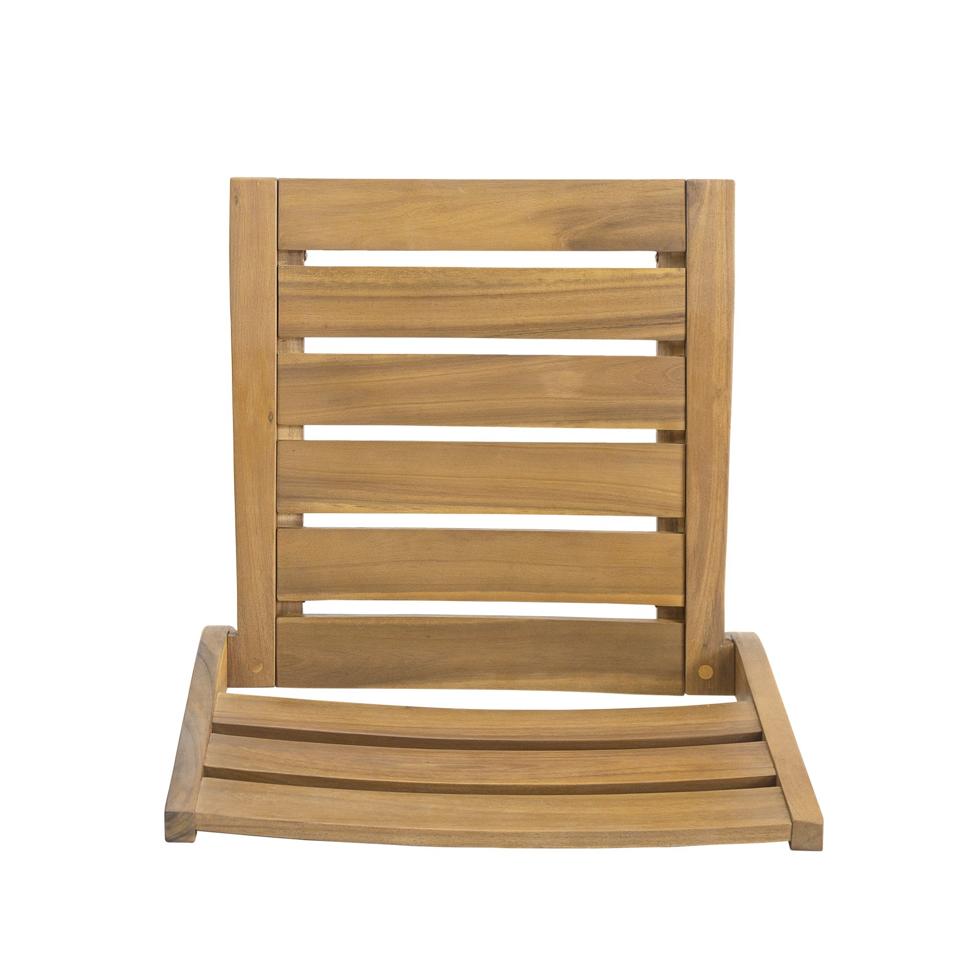 Outdoor Dining Side Chair (Set of 2) - Teak Finish - Image 9