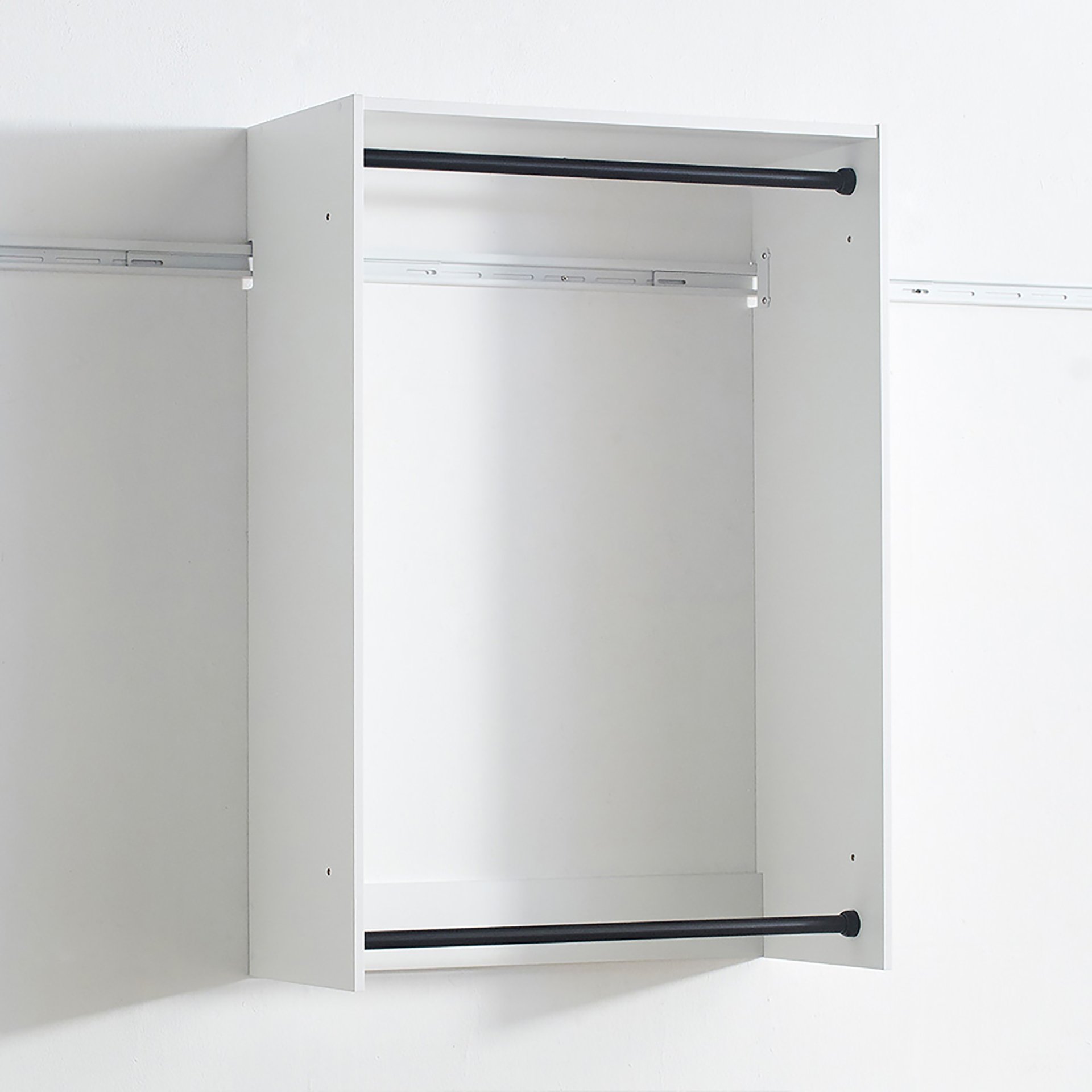 Devi - Wall Mounted Closet System With Modular Design And Ample Storage - White - Image 7