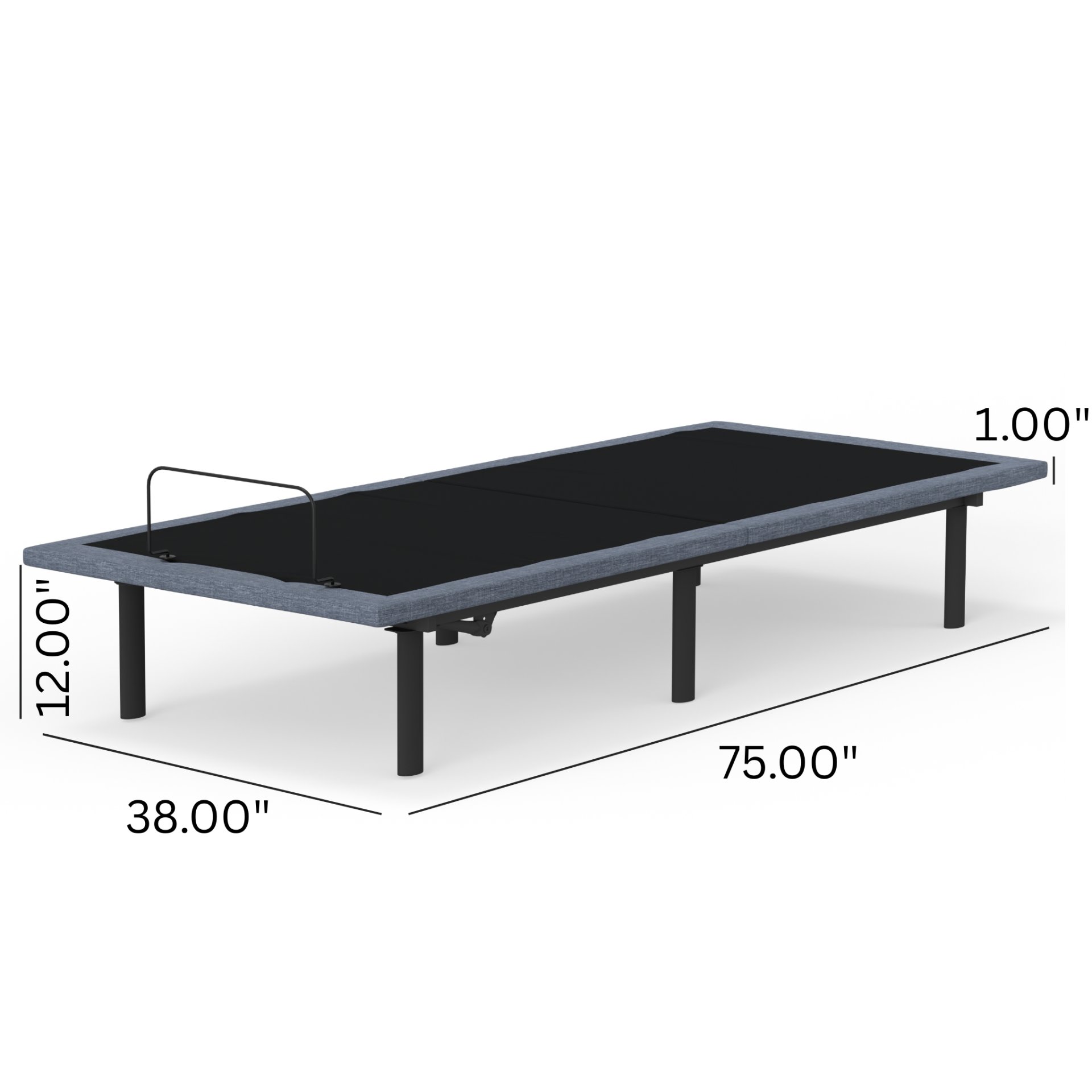 Btx5 - Twin Adjustable Bed Base With Head And Foot Position Adjustment - Black / Gray - Image 3