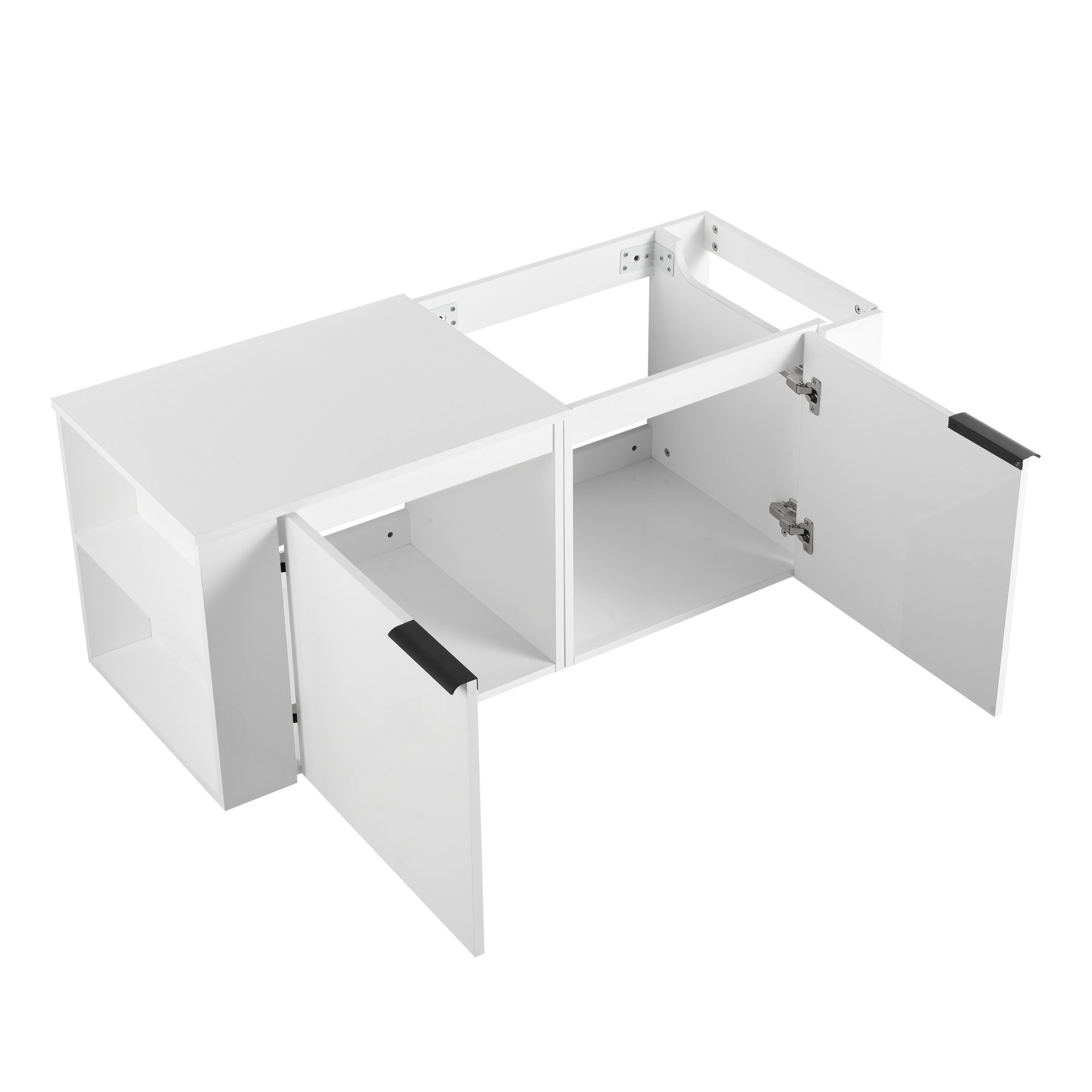 Modern 48" Bathroom Vanity Sink Combo With Spacious Storage - White - Image 19