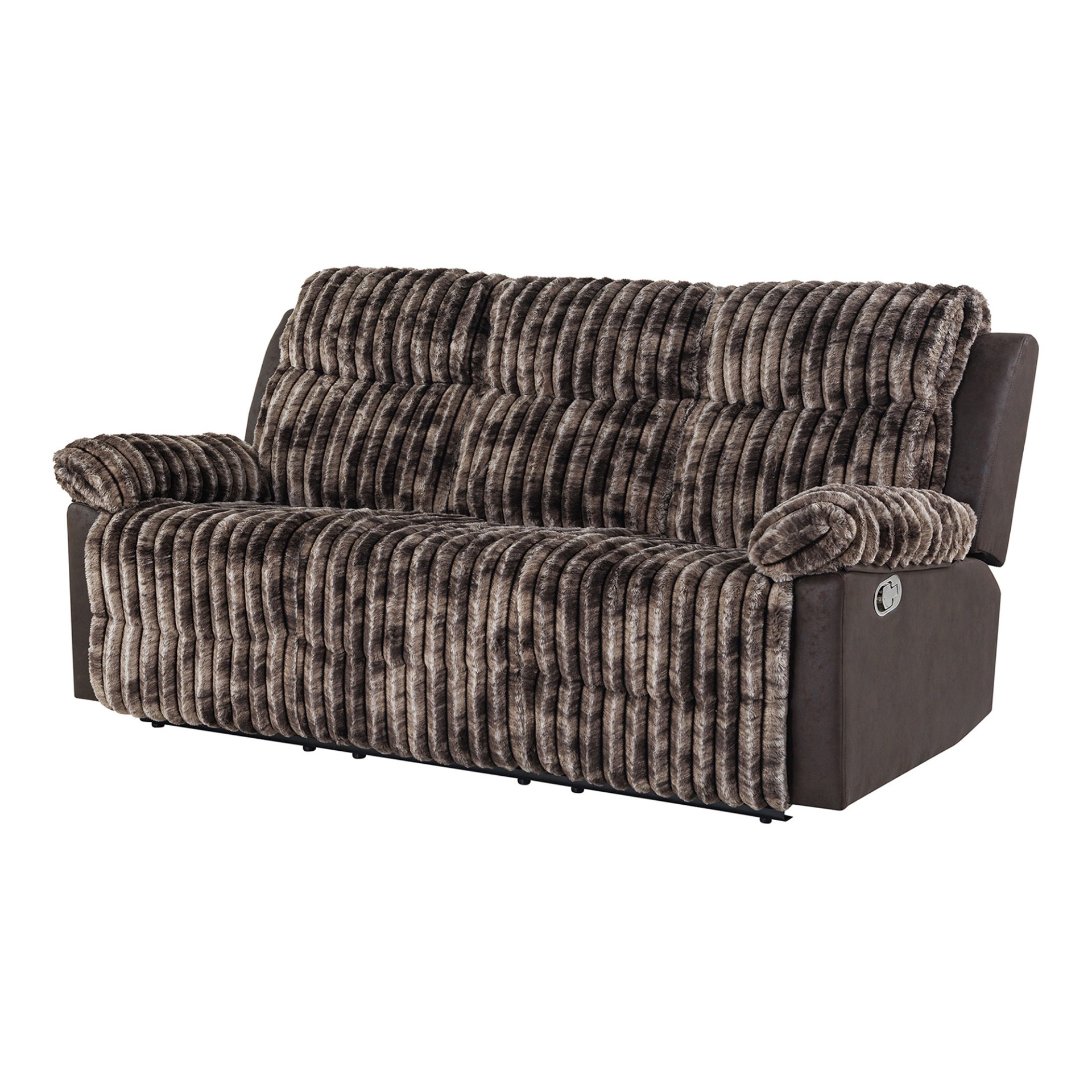Brenda - Sofa With Manual Recline Function - Brown - Image 7