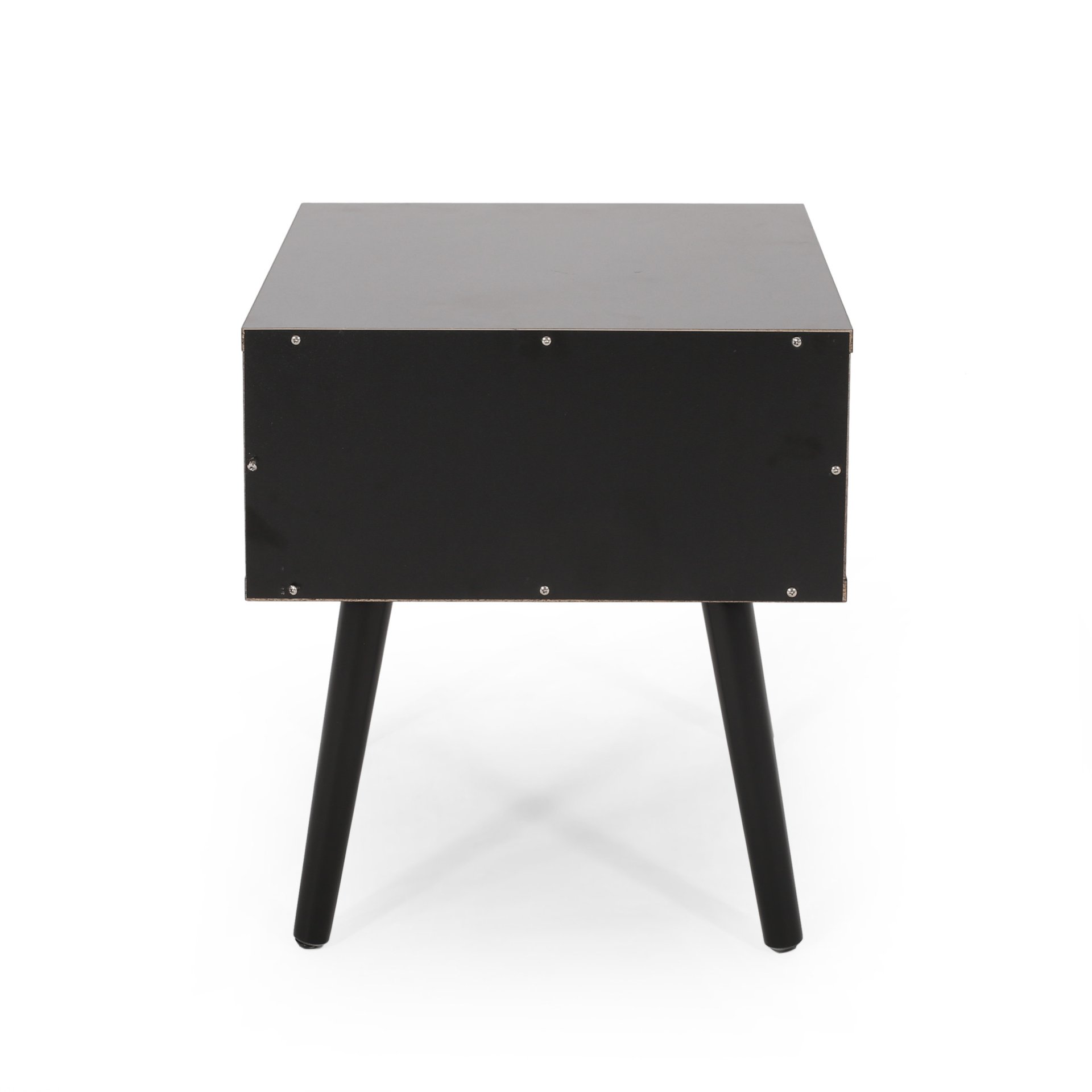 2 Toned Particle Board End Table - Black White - Image 10