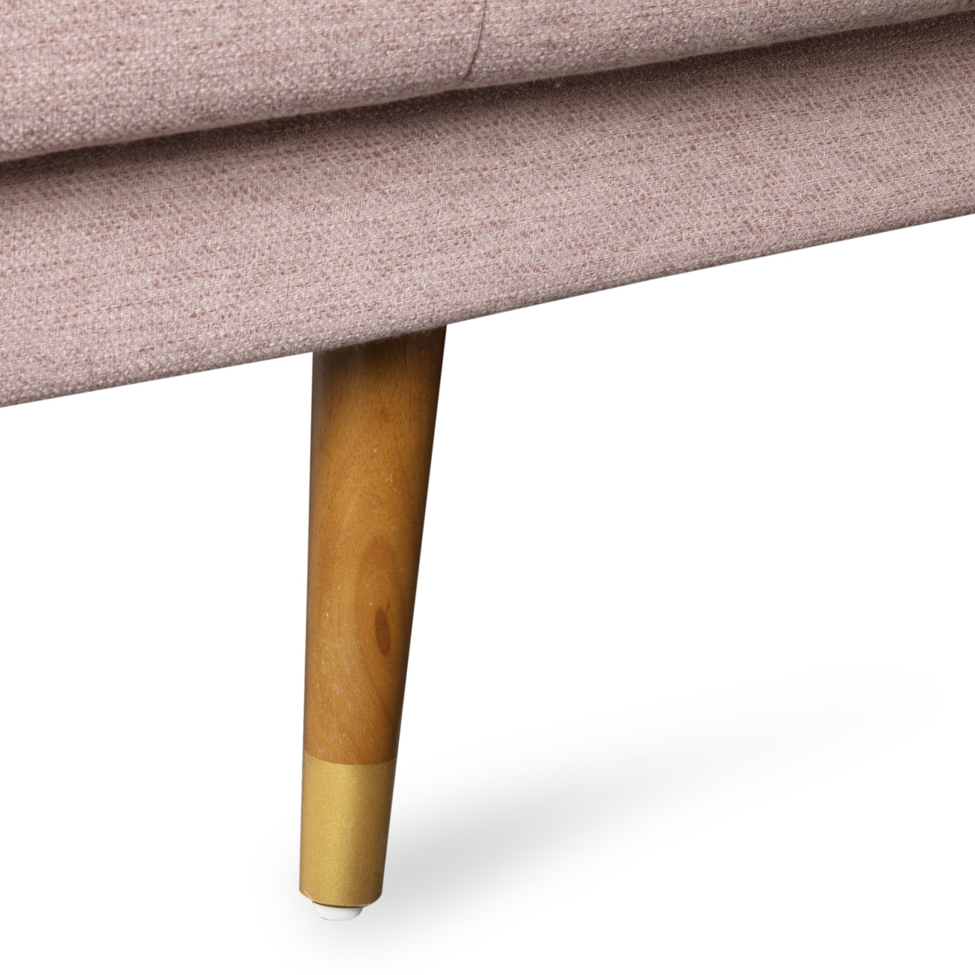 Aidan - Mid Century Modern Tufted Fabric Sofa - Blush - Image 14