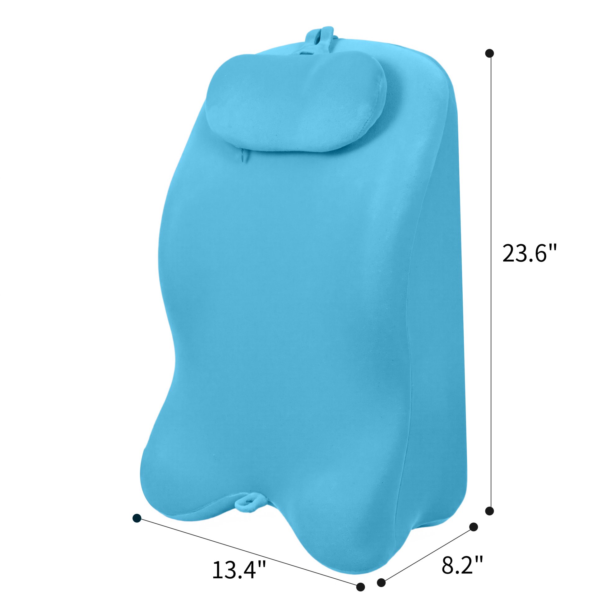 Ergonomic Spinal Posture Support Bed Pillow - Blue - Image 3