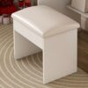 LED Vanity Mirror With Stool, 2 Drawers & 5 Storage Cabinets, Adjustable Lighting Mdf Dressing Table For Bedroom - White - Image 13