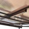 10 X 12 Ft Wall Mounted Outdoor Pergola Gazebo, Heavy Duty Metal Awning With Roof - Gray - Image 6