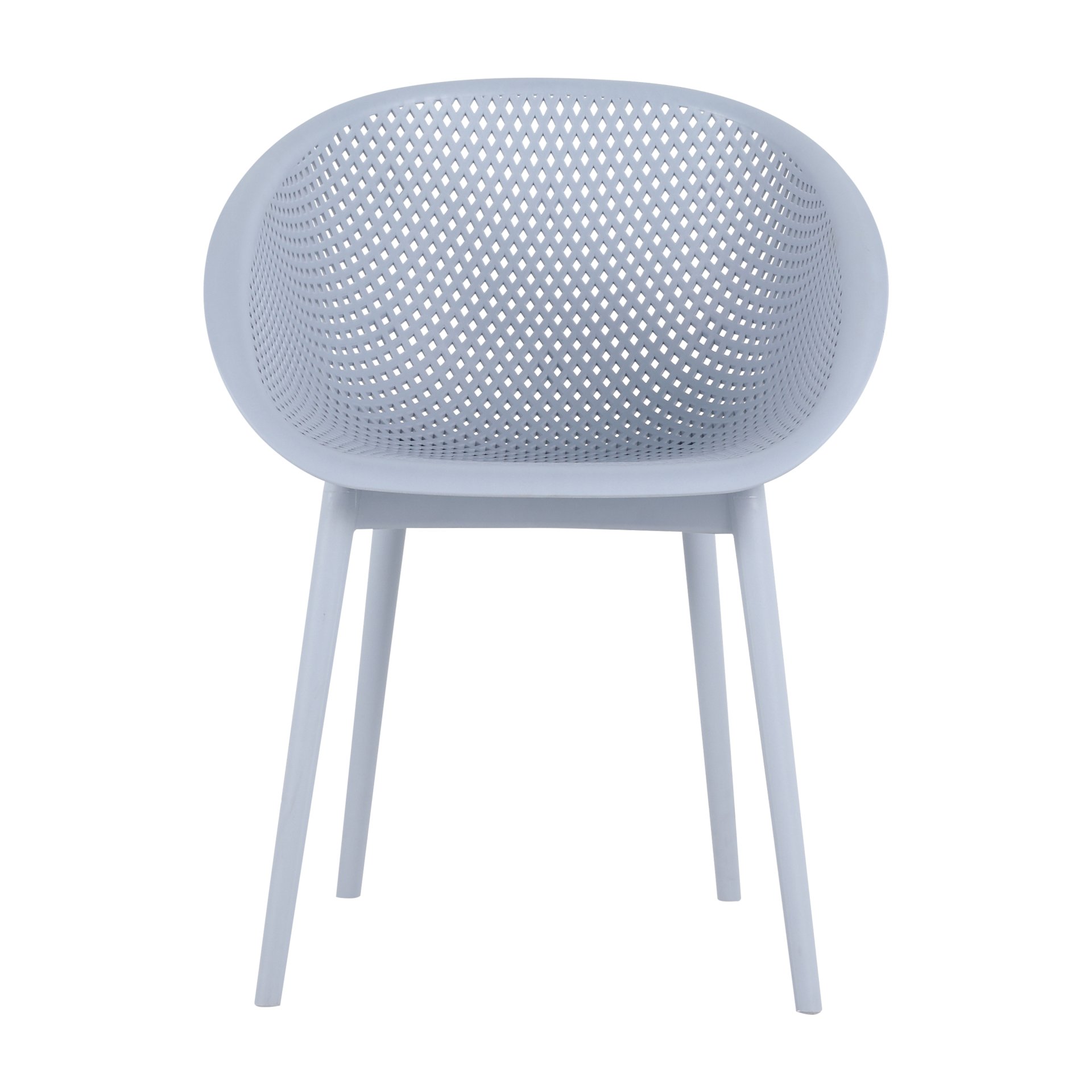 2 Piece Durable Single Chair With Mesh Hollow Out Design - Light Gray - Image 16