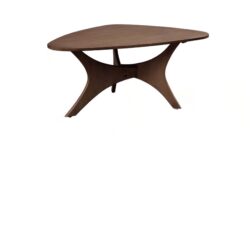 Mid - Century Triangle Wood Coffee Table - Pecan