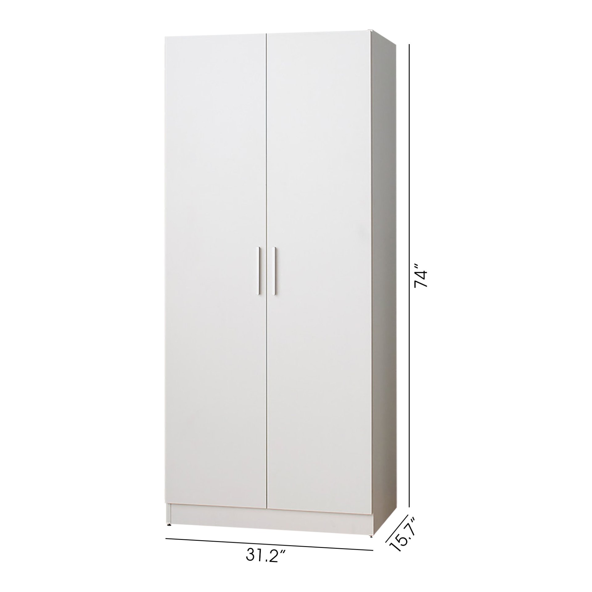 Mia Tall Shoe Cabinet With 6 Shelves - White - Image 3
