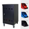 32 Bit Device Charging Trolley For Tablets And Laptops With Cable Management, Removable Doors - Matte Black - Image 8