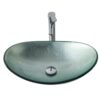 Vessel Sink With Pop Up Drain, Boat Shape Above Counter Bathroom Sink - Silver - Image 10