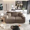3 Seat Sofa, Convertible Deep Seat Sofa Lounge Chair For Living Room - Camel - Image 9