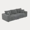3 Seat Sofa, Convertible Deep Seat Sofa Lounge Chair For Living Room - Gray - Image 8