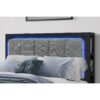 Messa - 5 Piece Full Bedroom Set With Bookcase Headboard - Black / Gray - Image 8