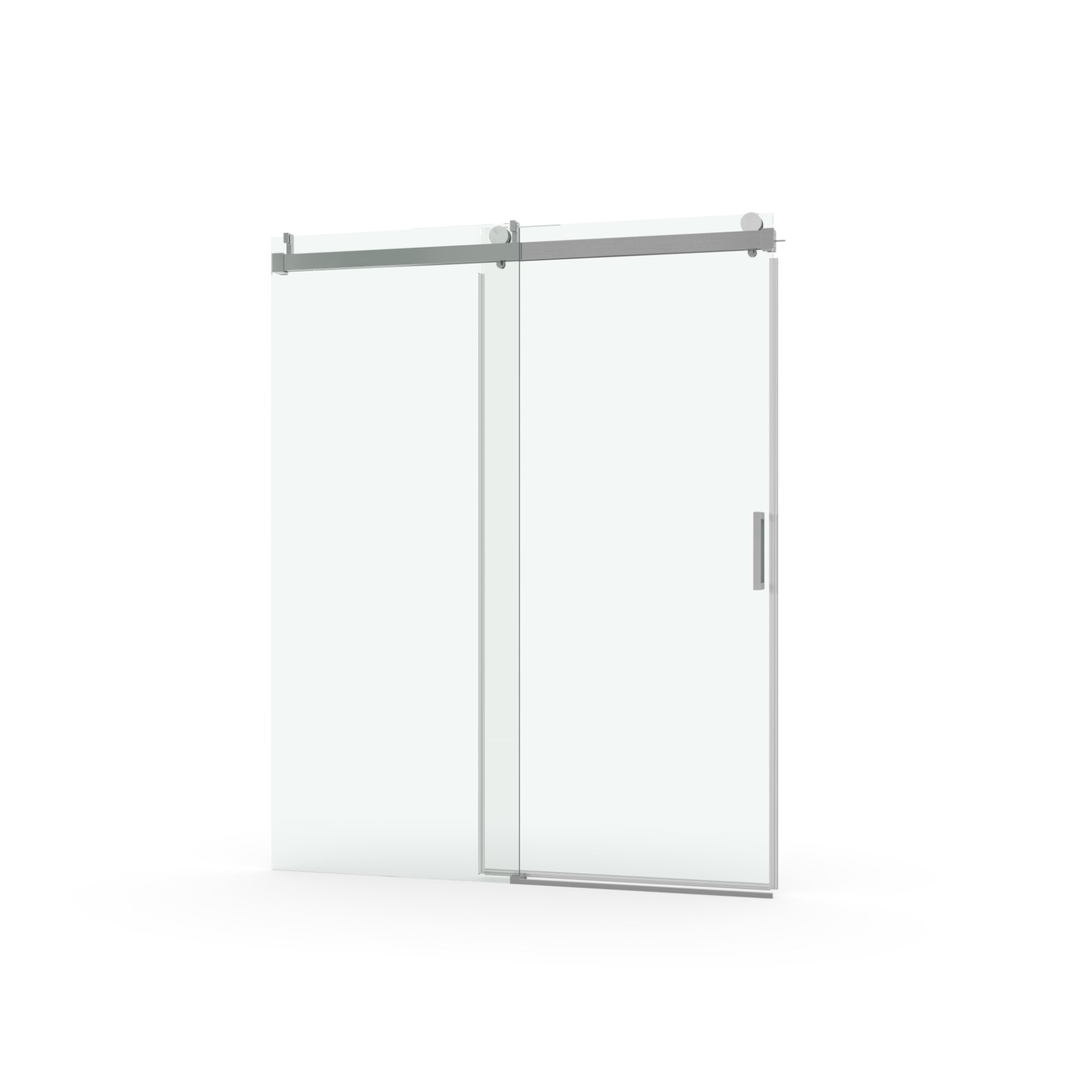 Frameless Soft Closing Shower Door, 1 / 4" (6Mm) Tempered Glass Single Sliding With Explosion Proof Coating - Chrome - Image 10