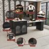 Expandable Kitchen Island With Dining Table - Black - Image 26