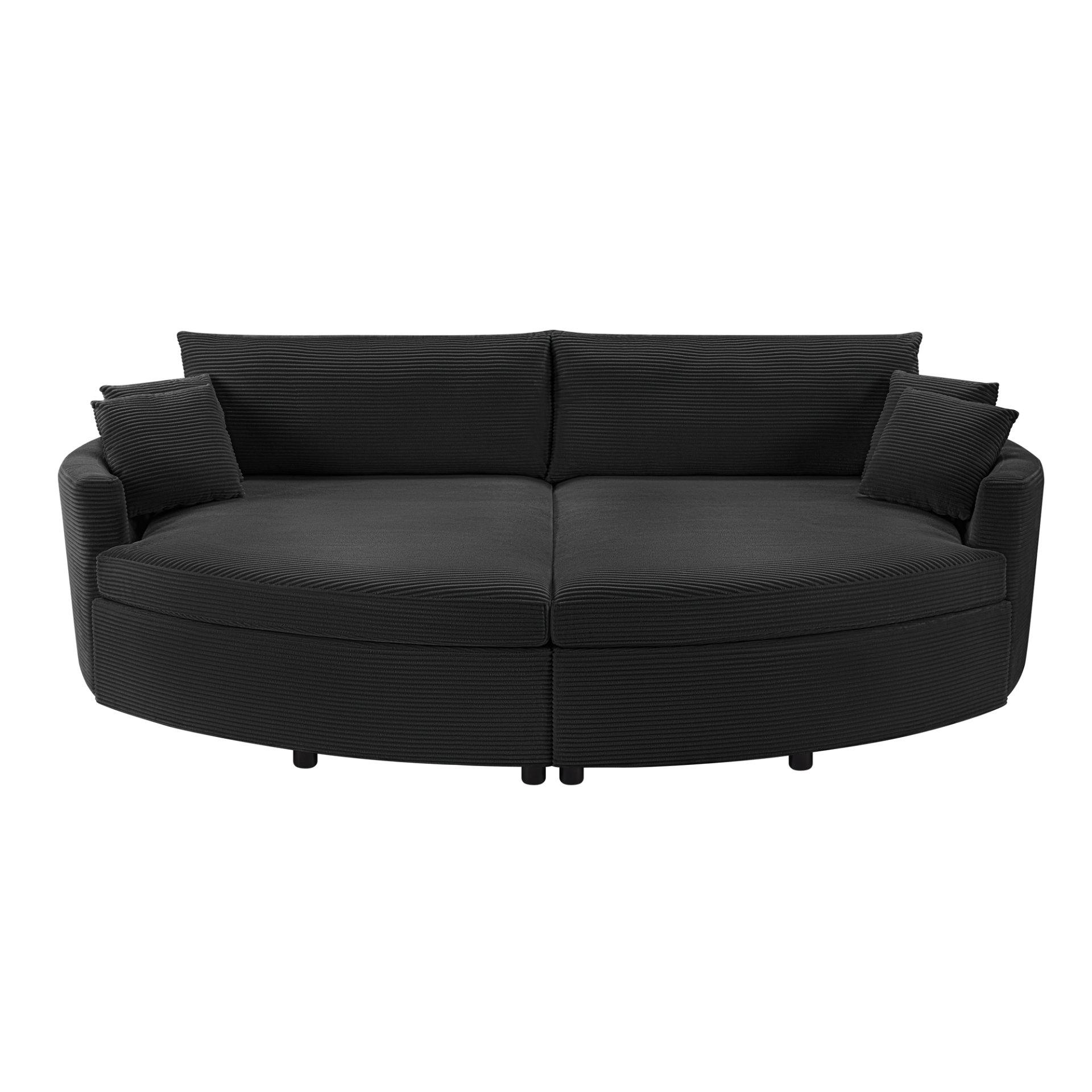 Oversized Double Chaise Lounge Sofa - Black - Image 6