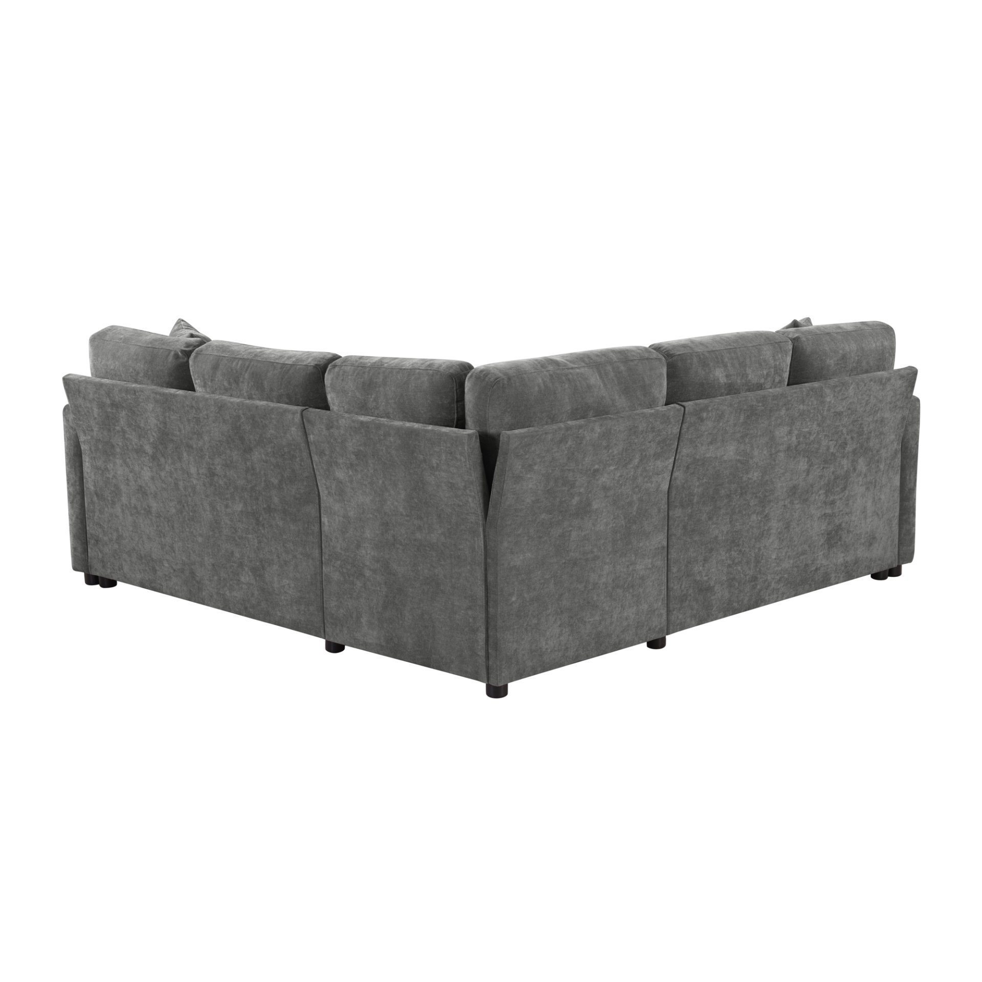 Upholstered L Shaped Sectional Sofa Bed With Sleeper And Storage Chenille - Gray - Image 10