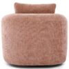 360° Swivel Accent Barrel Chair With Dual Layer Cushion, Round Seating For Living Room - Pink - Image 12
