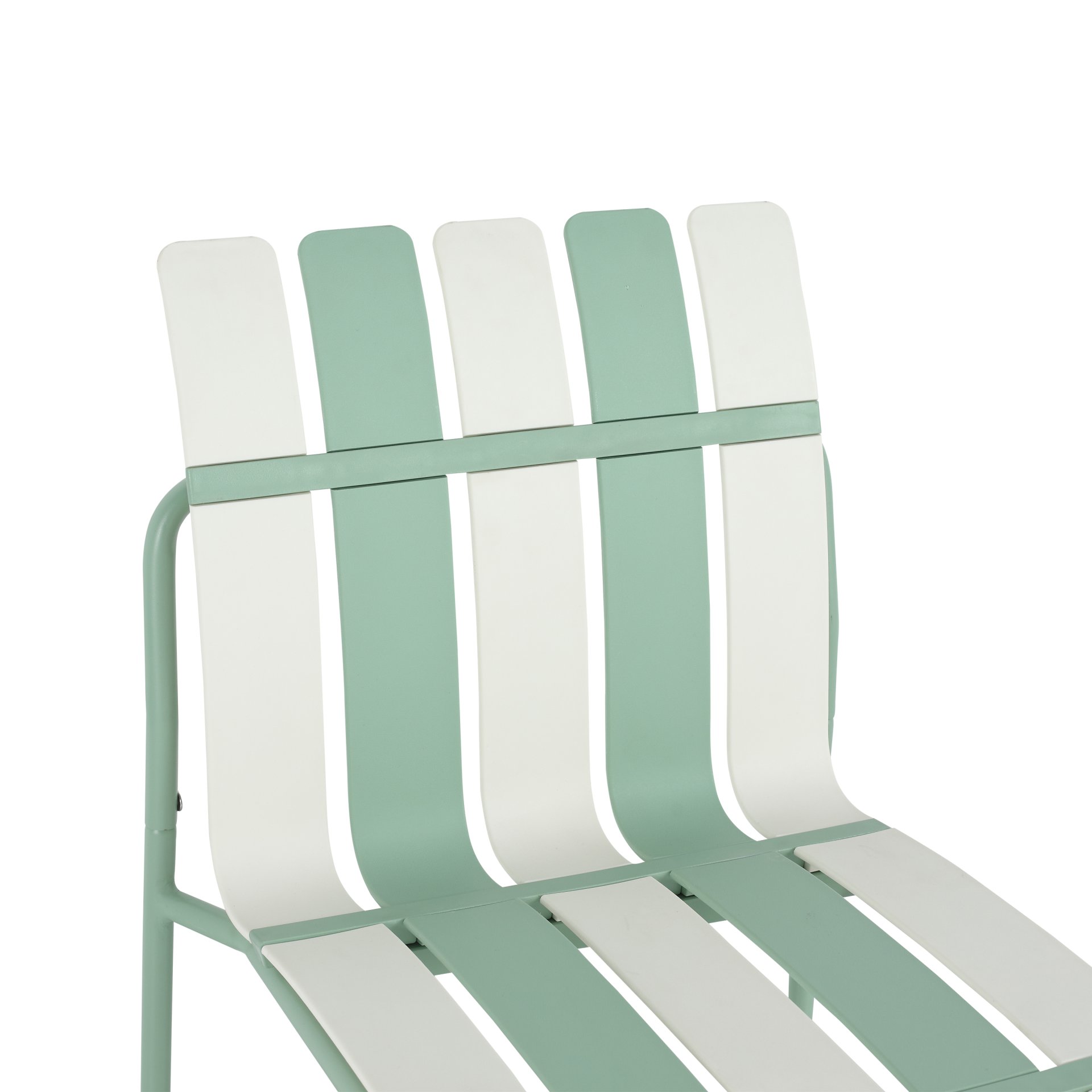 4 Piece Set Of Single Chairs With Modern Color Blocking Design, UV Resistant And Rust Proof - Haze Green / White - Image 24