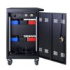 32 Bit Device Charging Trolley For Tablets And Laptops With Cable Management, Removable Doors - Matte Black - Image 6
