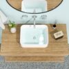 Rectangular Ceramic Vessel Bathroom Sink - White - Image 2