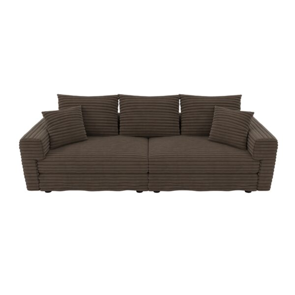 3 Seat Sofa, Convertible Deep Seat Sofa Lounge Chair For Living Room - Camel