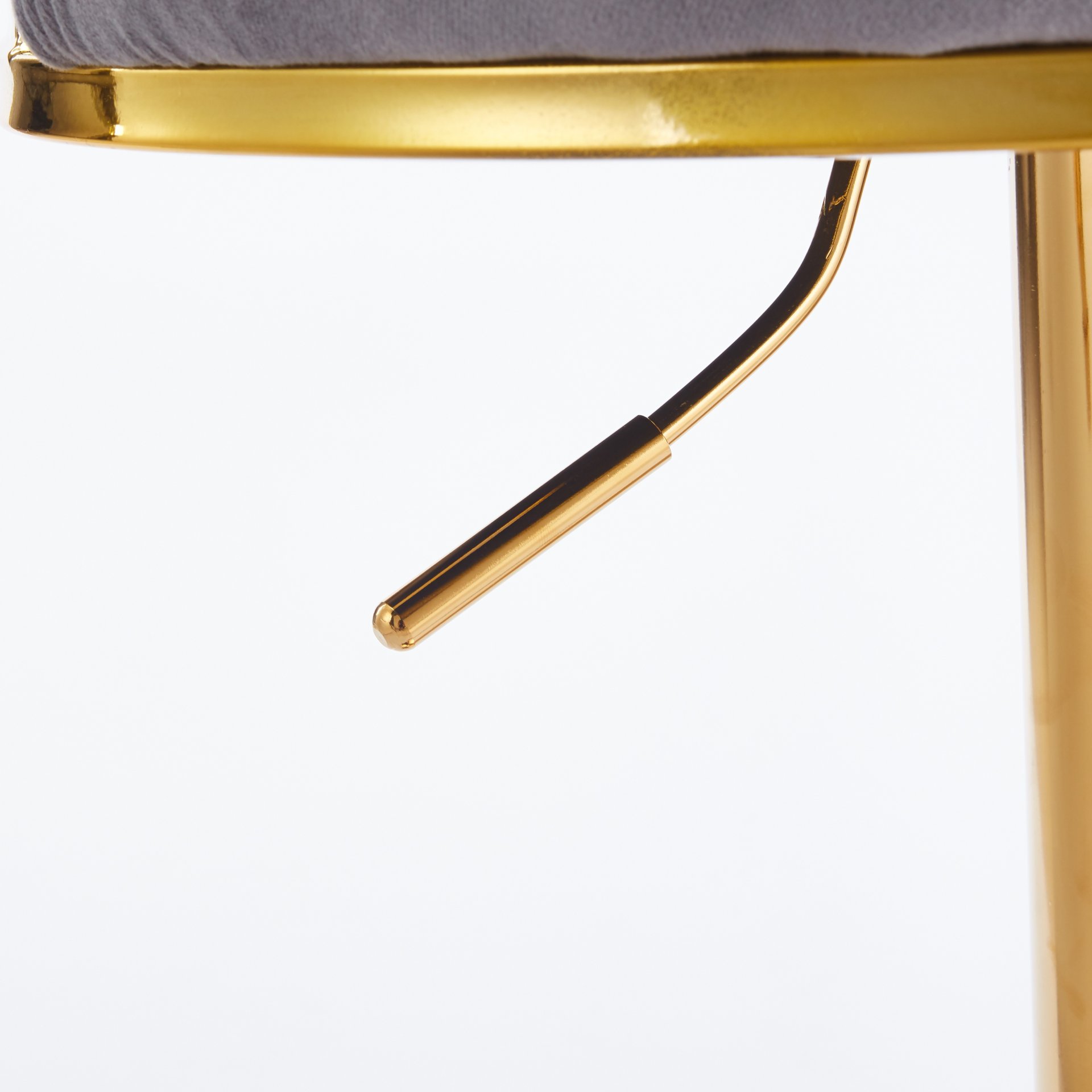 Bar Chair With Tube Legs (Set of 2) - Golden / Grey - Image 9