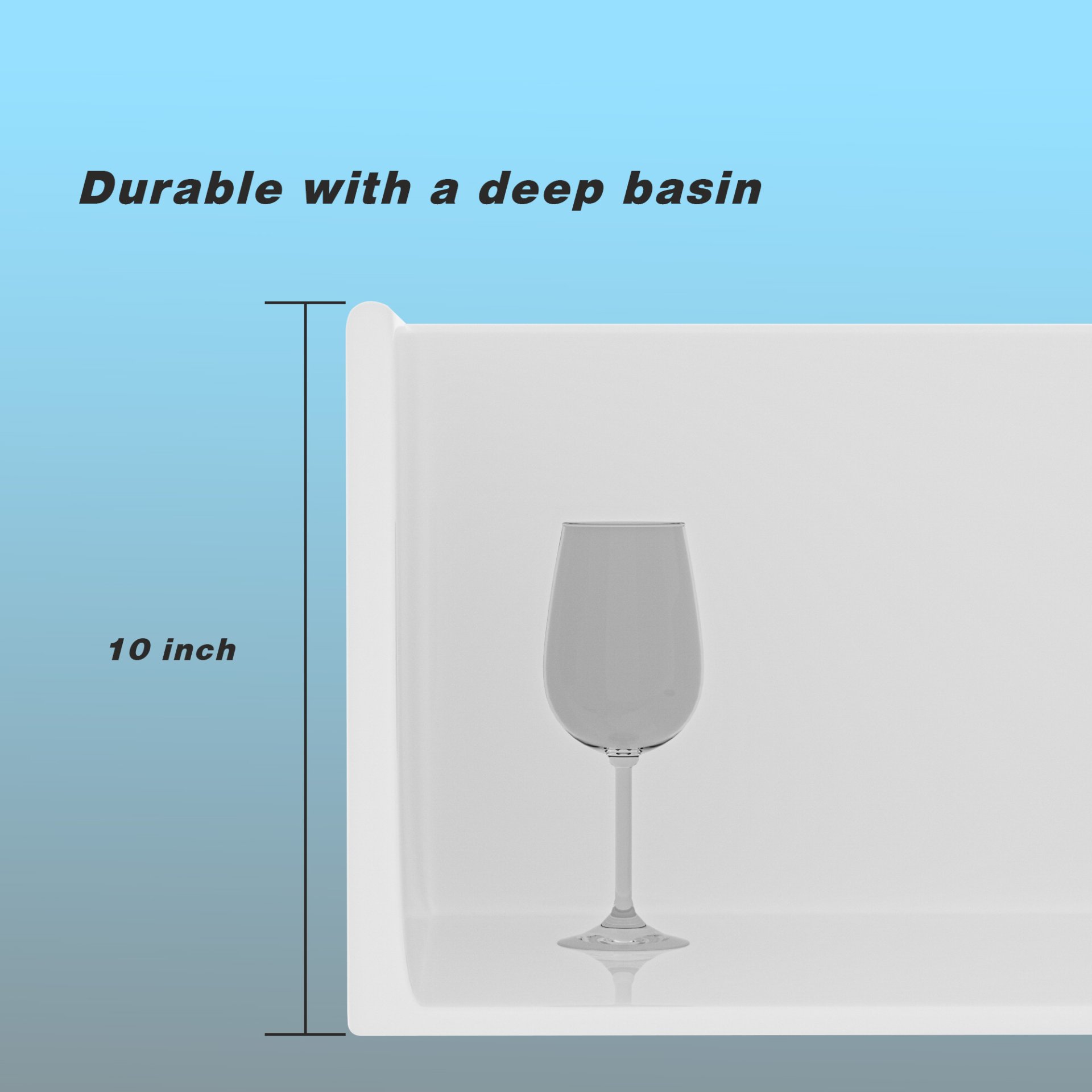 Elegant Ceramic 32" Undermount Single Bowl Kitchen Sink Dual Mount Deep Rectangular Basin - White - Image 10