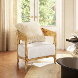 Astrid - Square Accent Throw Pillow Cover With Feather Insert - Cream Beige