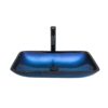 Gradient Vessel Sink Square Above Counter Bathroom Sink With Pop Up Drain - Blue - Image 10