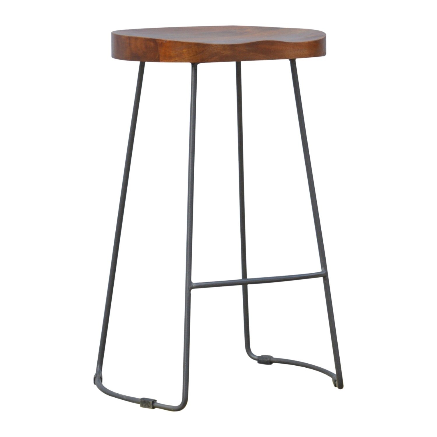 Industrial Chunky Bar Stool - Chestnut - Image 4