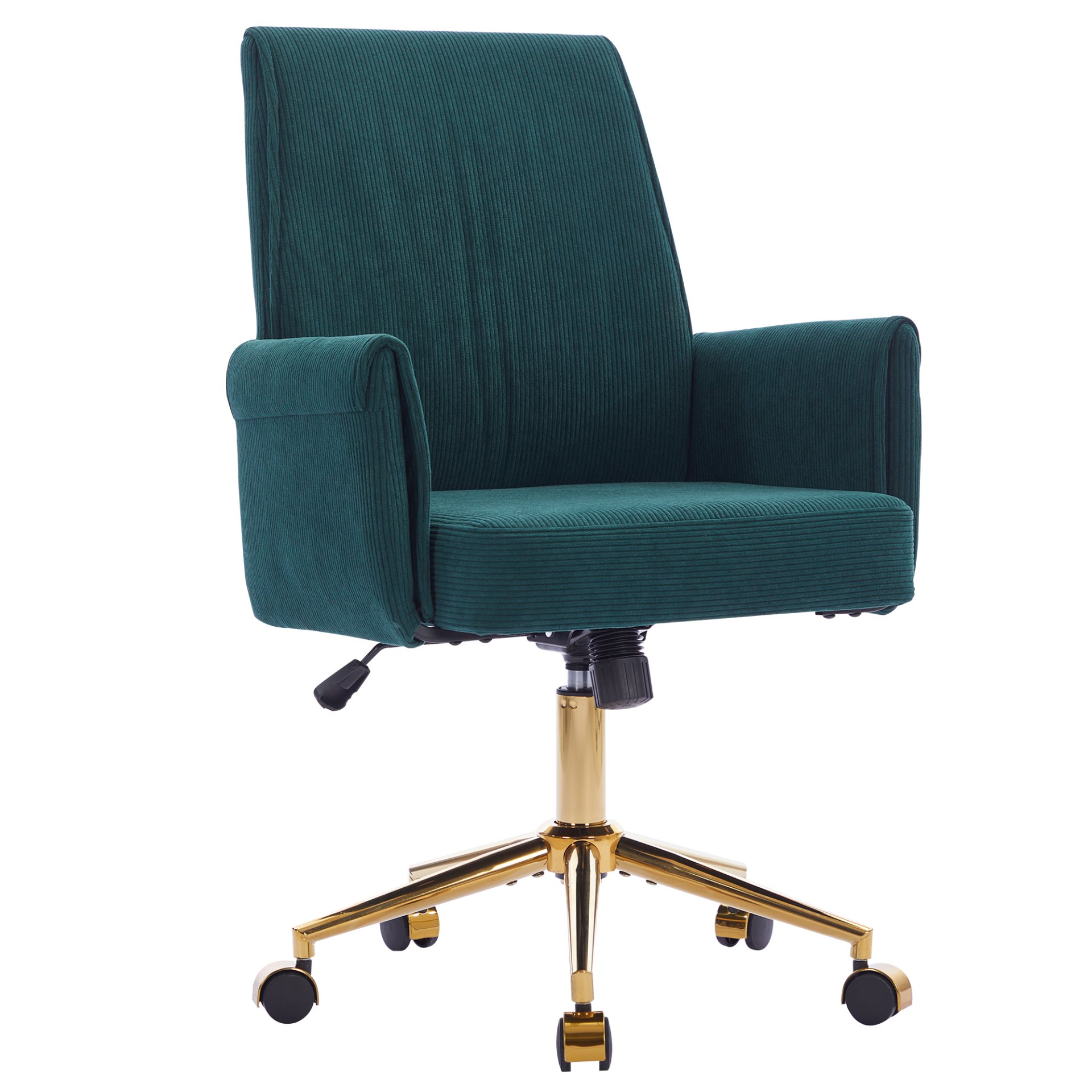 Ergonomic Mid Back Office Chair With Striped Fabric - Green - Image 7