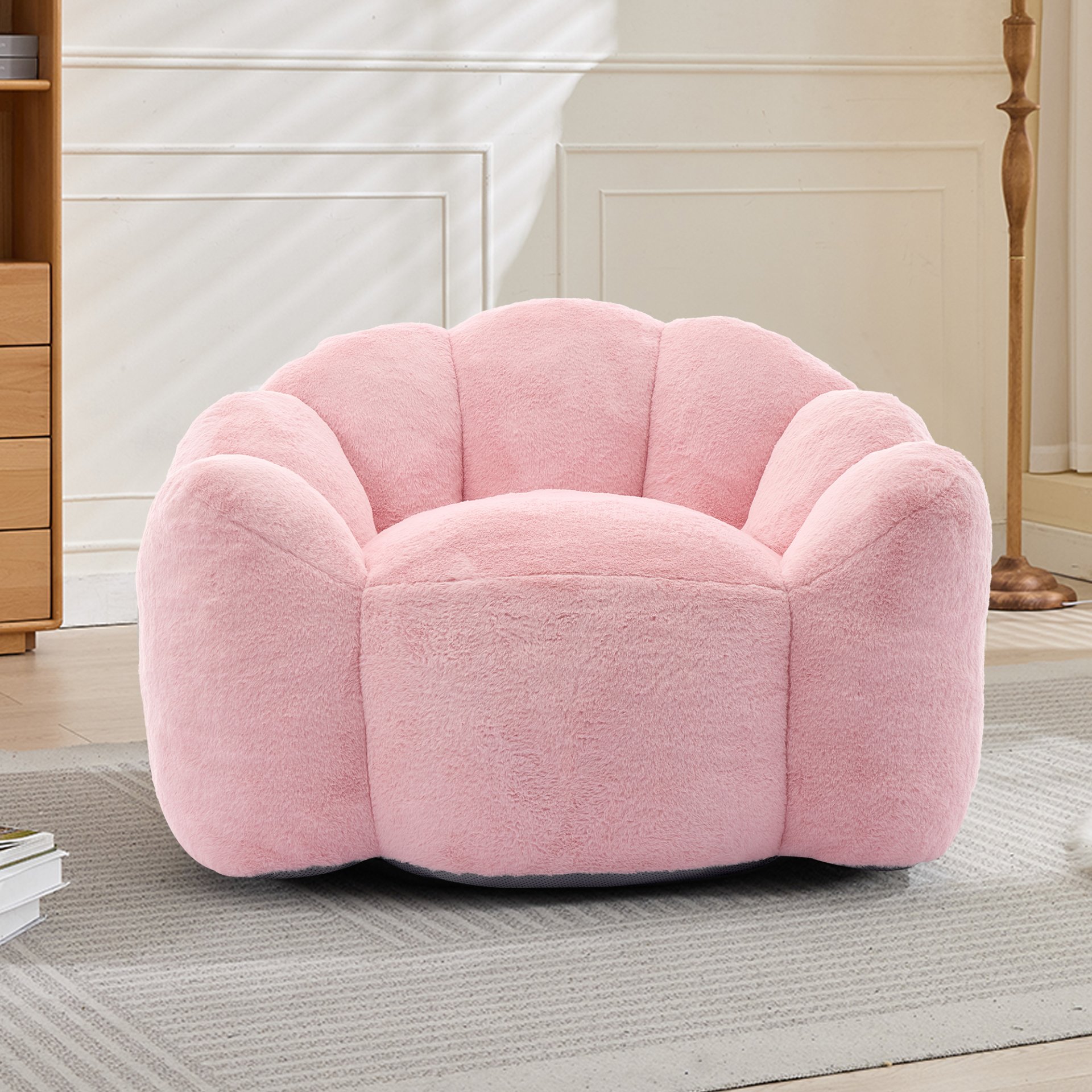 Lotus Compression Sofa Bean Bag With Pull Ring - Pink - Image 6