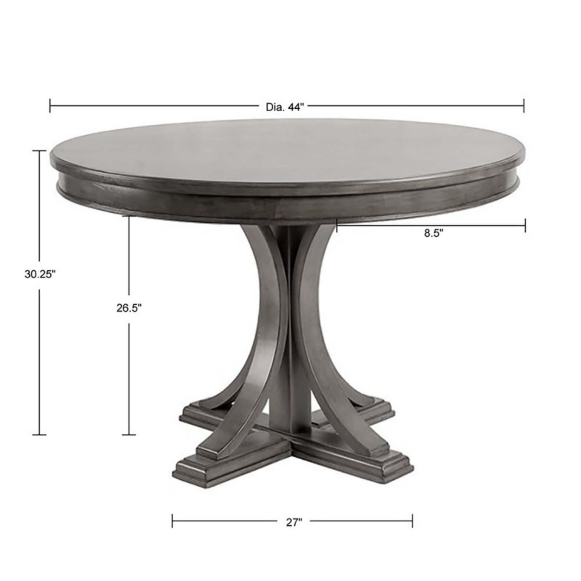 Round Dining Table Design - Gray - Image 3