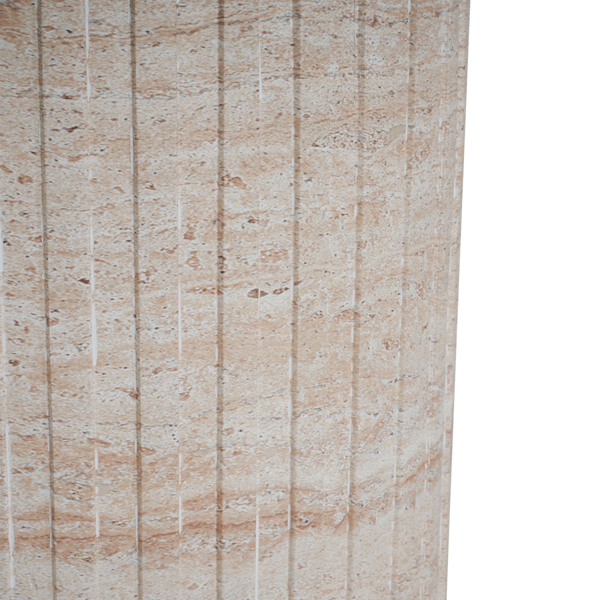 Elegant Outdoor / Indoor Lightweight Concrete Side Table With Travertine - Beige - Image 8