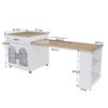 Expandable Kitchen Island With Dining Table - White - Image 8