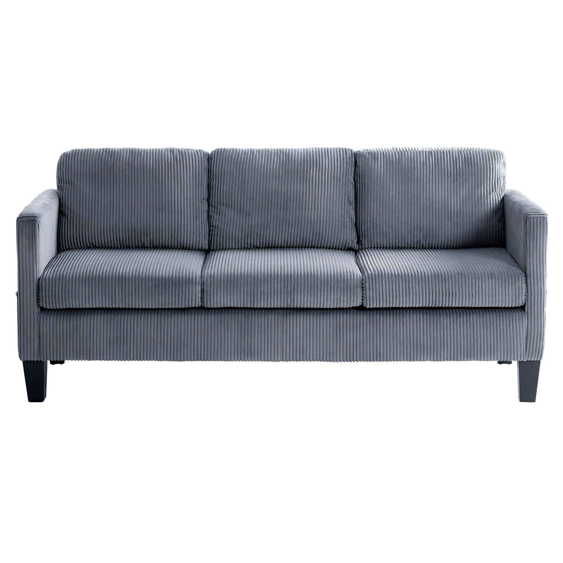 L-Shaped Sectional Sofa With Padded Cashmere, Space Saving Design For Living Rooms & Apartments - Gray - Image 6