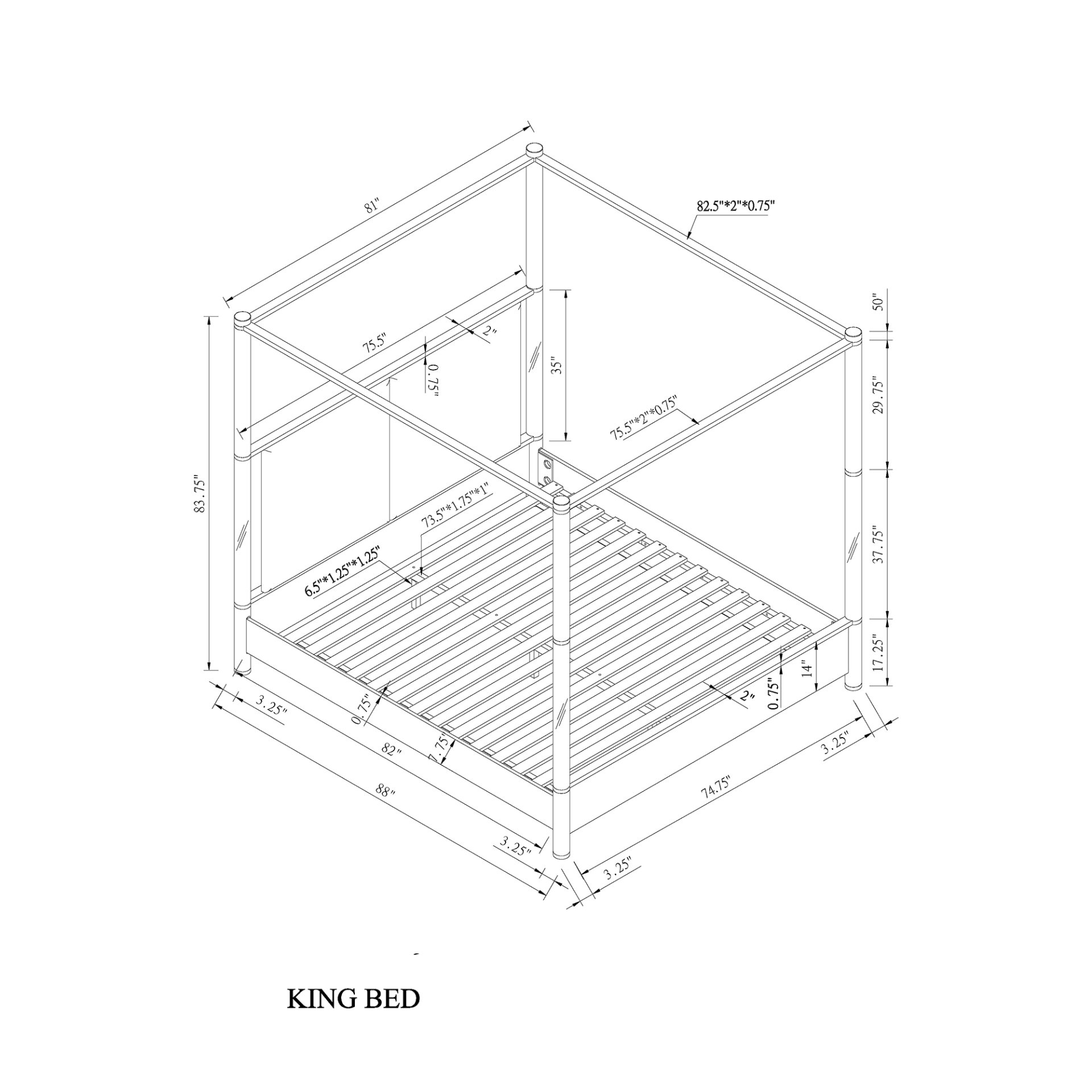Malco - King 5 Piece Bedroom Set With Gold Accents, Upholstered Headboard - Oak - Image 3