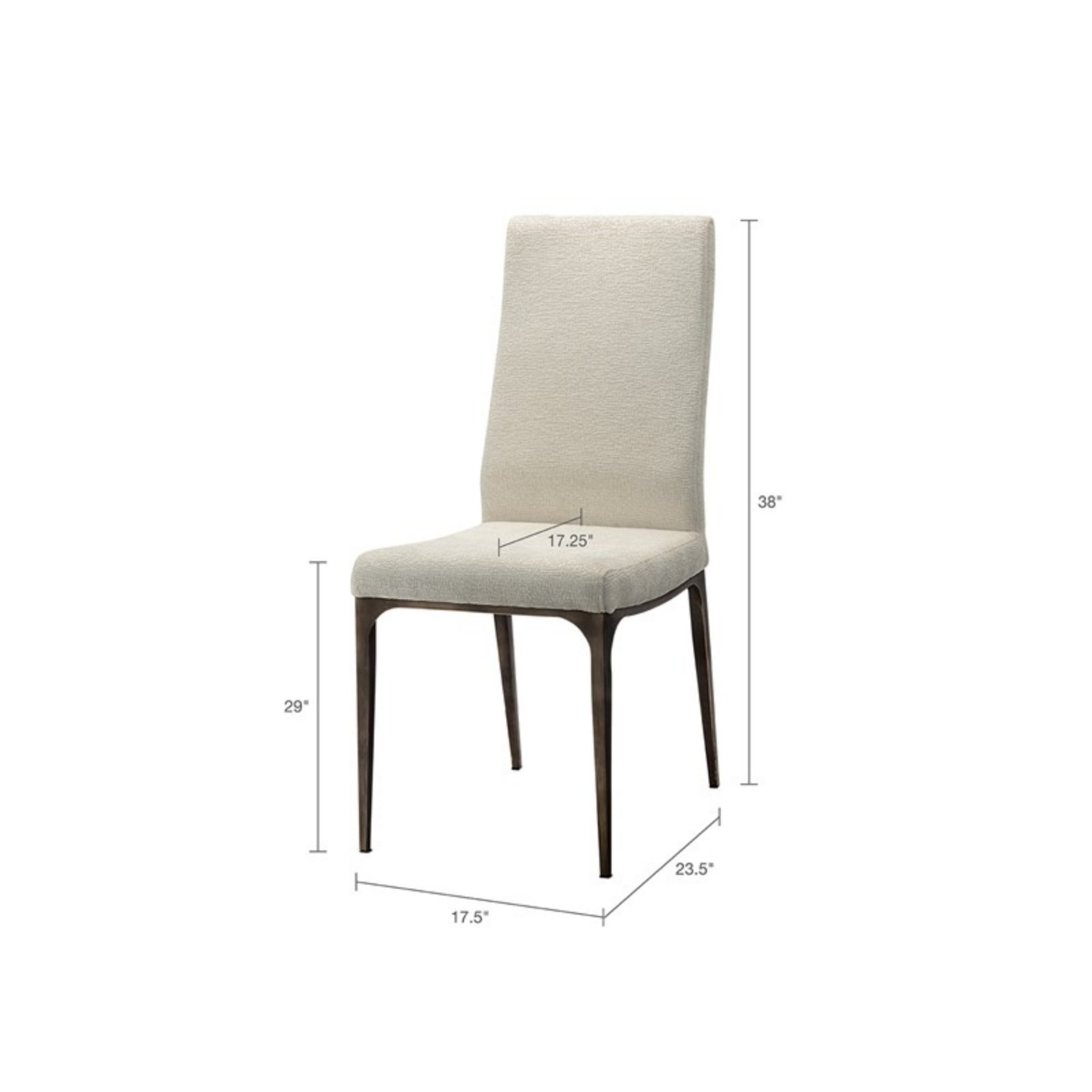 Captiva - Dining Side Chair With Upholstery (Set of 2) - Cream - Image 3