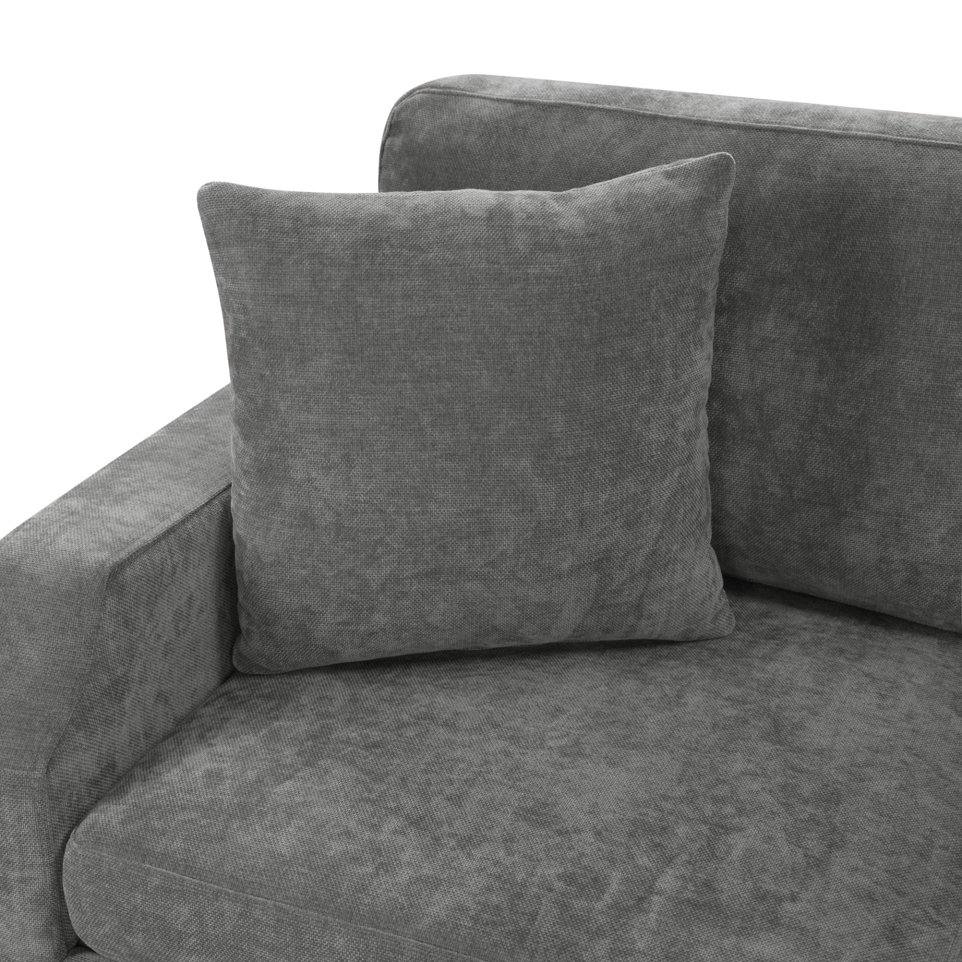 Upholstered L Shaped Sectional Sofa Bed With Sleeper And Storage Chenille - Gray - Image 14