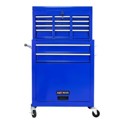 High Capacity Rolling Tool Chest With Wheels And Drawers, 8 Drawer Tool Storage Cabinet - Blue