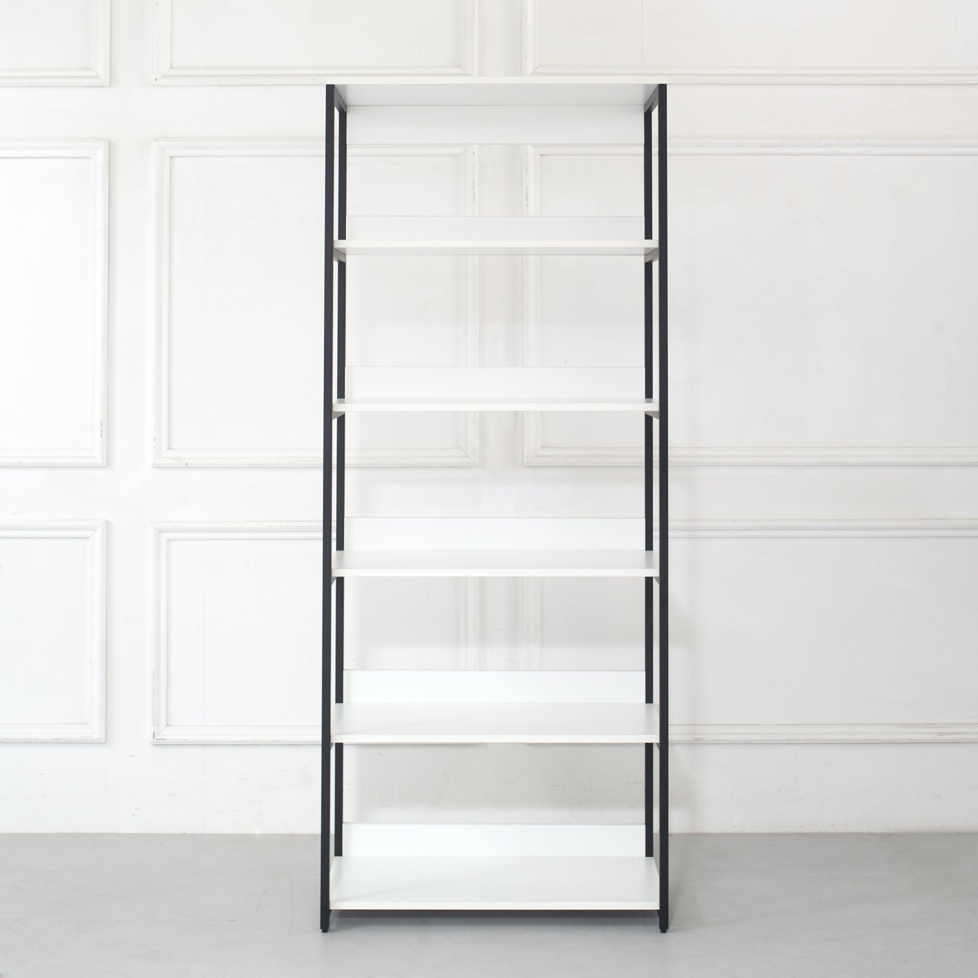 Fiona - Modern Walk In Closet With 5 Shelves And Metal - White - Image 4