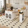 Expandable Kitchen Island With Dining Table - White - Image 2