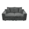 3 Seat Sofa, Convertible Deep Seat Sofa Lounge Chair For Living Room - Gray - Image 10